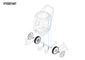V-TUF main axle with wheels kit VTVS1074KIT for MAMMOTH XLR and XR11000 vacuum cleaners