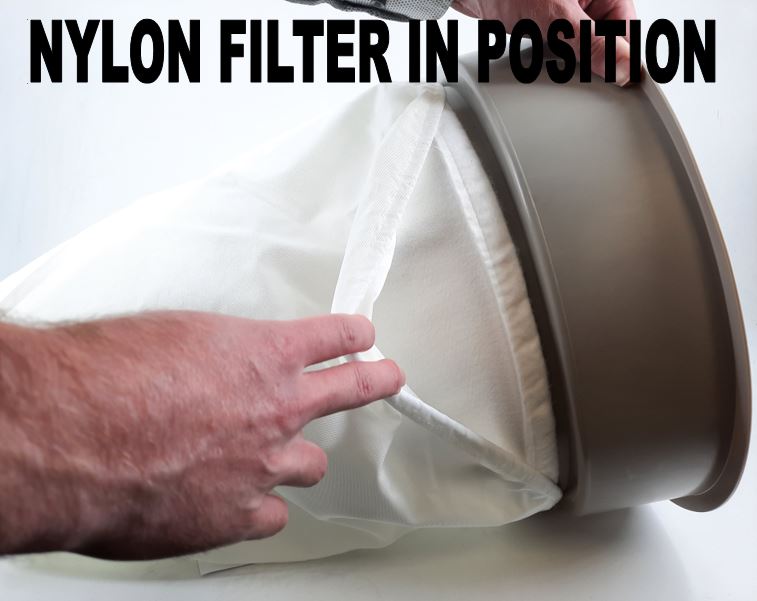 V-TUF VTVS7026L large nylon filter close-up showing filtration mesh and mounting collar
