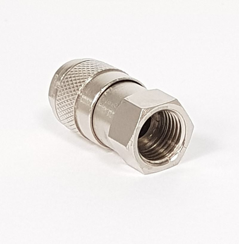 V-TUF VTVS7462 SEQ female coupling side view showing 7mm tail and quick release body