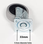 V-TUF VTVS7497 castor wheel close-up showing 63mm wheel and swivel plate mounting