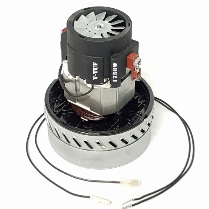 V-TUF VTVS7825 vacuum motor rear view showing terminal block and bypass port