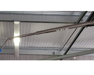 V-TUF W1.016 flexible stainless boom arm extended view showing flexible section and end fittings