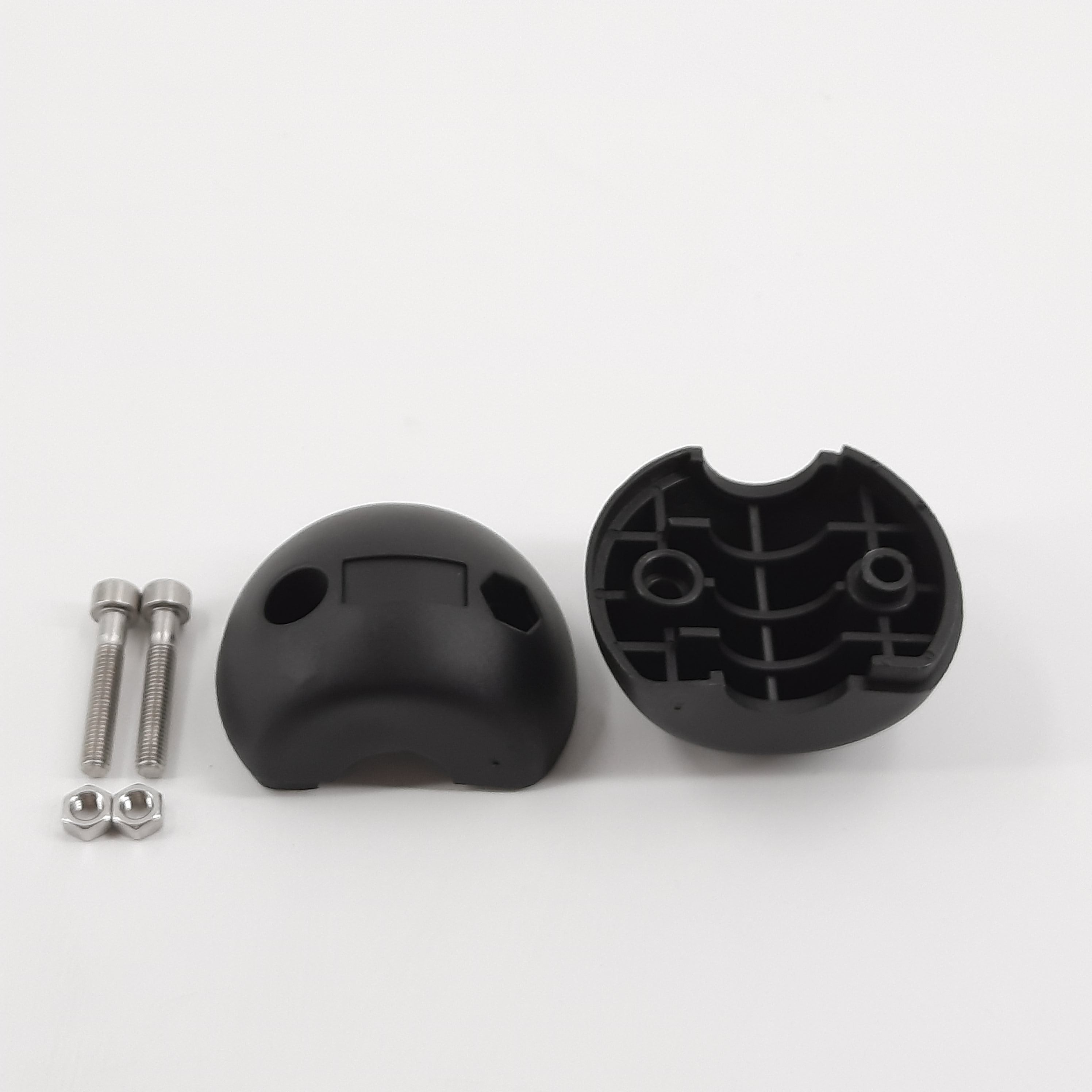 V-TUF W5.5142 hose stopper side view showing clamp and 1/4 to 5/16 inch hose entry