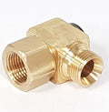 V-TUF W5.551 brass 90 degree swivel side view showing rotating joint and thread ends
