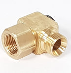V-TUF W5.551 brass 90 degree swivel side view showing rotating joint and thread ends