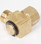 V-TUF W5.551 brass 90 degree swivel showing outlet angle and hex body detail