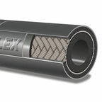 V-TUF black thick wall jetwash hose cut end view showing wire reinforcement layers