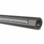 V-TUF black 1-wire jetwash hose coiled showing black rubber outer and reinforcement