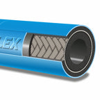 V-TUF blue 1-wire jetwash hose close-up showing single wire reinforcement and rubber body