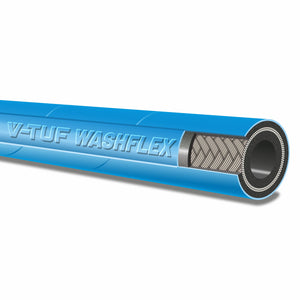 V-TUF blue thick wall jetwash hose sold per metre showing construction detail