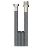 V-TUF 30m black 1/2 inch hose stainless female end detail showing no-cuff construction