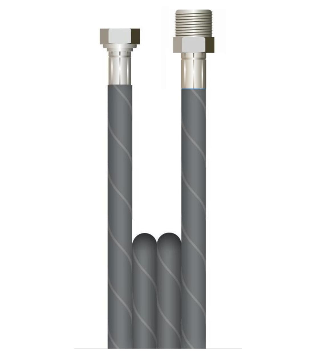V-TUF VTK21206GHSN black hose stainless end fitting detail showing 1/2 inch female BSP