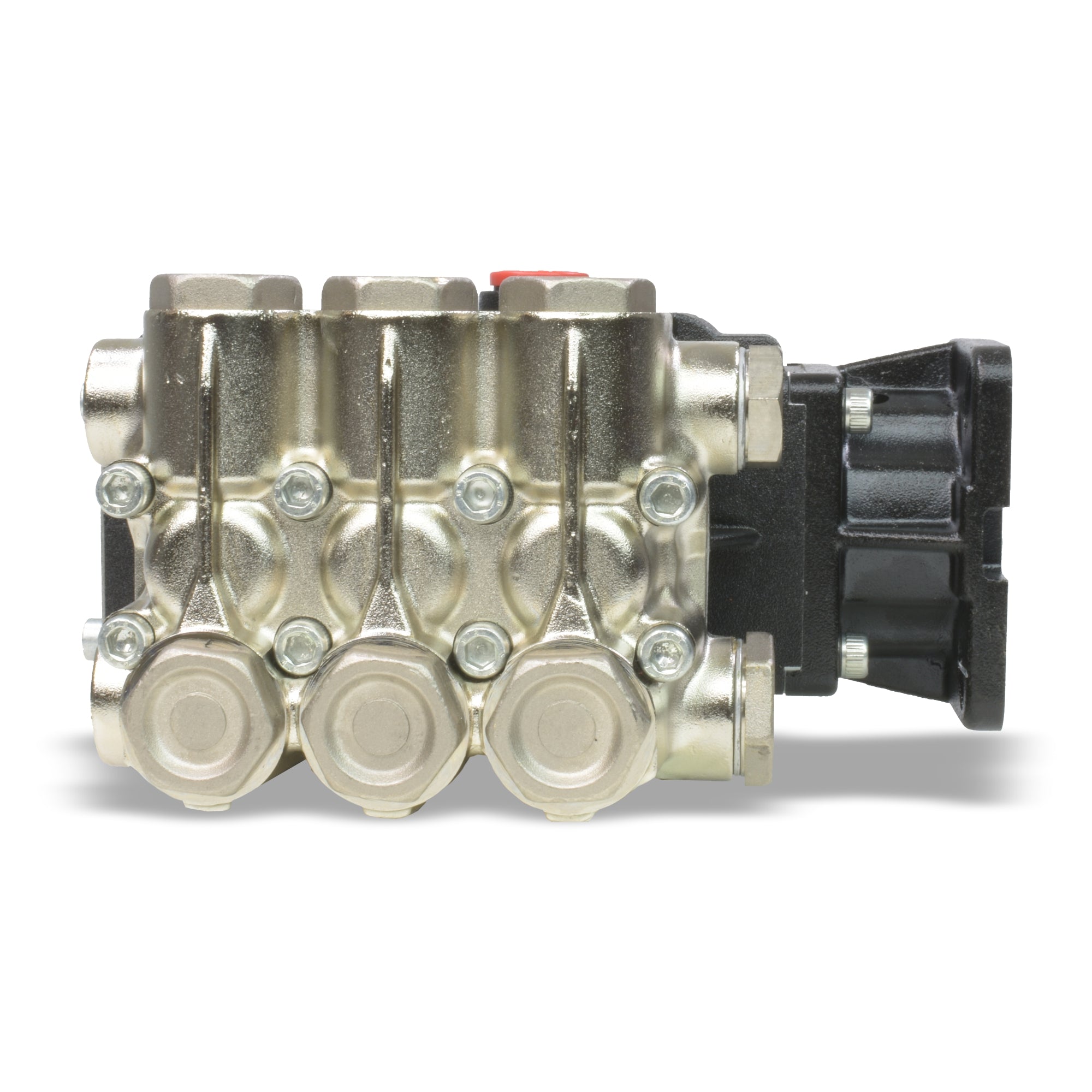 V-TUF XHDH325SS pump close-up showing hollow shaft bore and inlet outlet ports