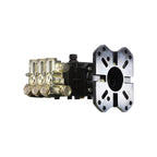 V-TUF XHDH375SS pump side view showing 1 inch hollow shaft and stainless manifold