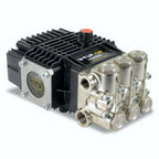 V-TUF XHDM300SS pump side view showing stainless manifold, inlet outlet and shaft detail