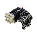 V-TUF XHDM400SS-GBKIT gearbox pump side view showing hollow shaft, manifold and gearbox