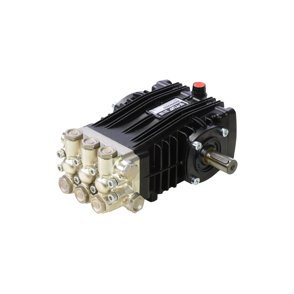 V-TUF XHDM400SS Super Series solid shaft pump front view showing ceramic plunger head
