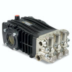 V-TUF XHDM400SS pump side view showing 24mm solid shaft and aluminium crankcase