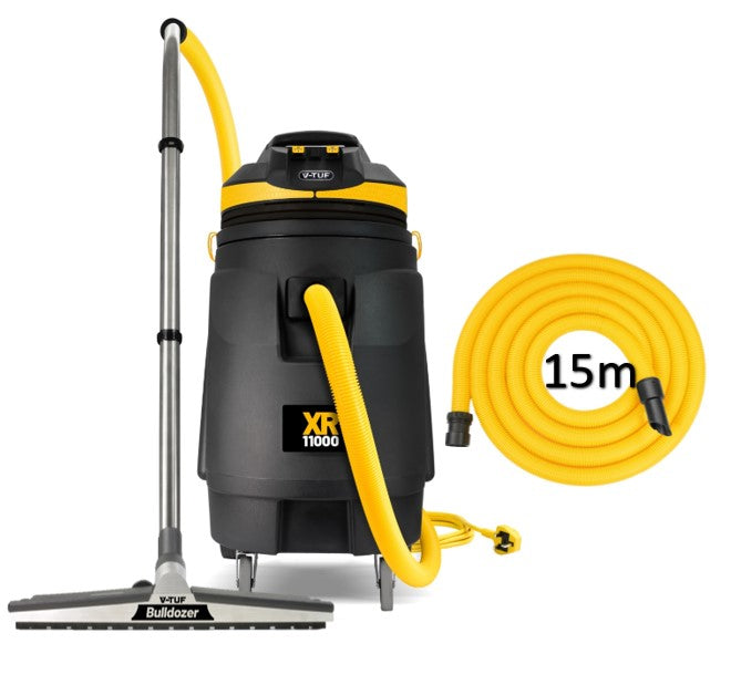 V-TUF XR11000 240V 110L grain store vacuum XR11000-240GSC1 with 15m hose, front view