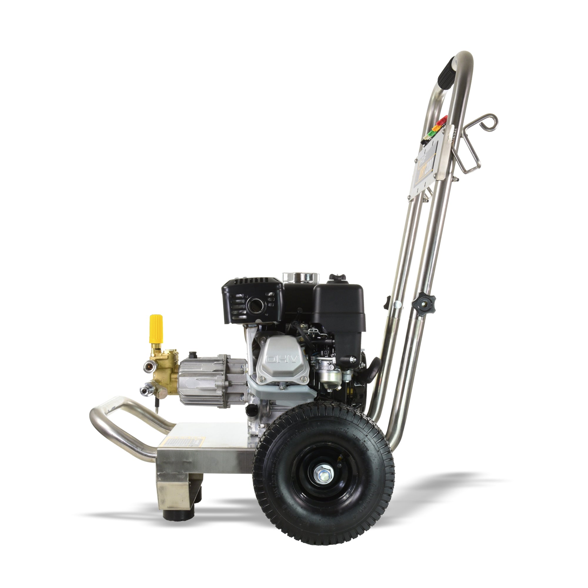 V-TUF XRT200-KIT1 surface cleaner in use showing 190 Bar patio cleaning output