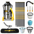 V-TUF GCX11000 3.5kW 100L vacuum GCX11000-240-KIT2 with 40ft carbon fibre gutter kit, front view