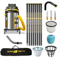 V-TUF GCX5000-240-KIT2 with 40ft carbon fibre gutter cleaning kit showing machine and kit