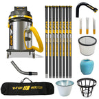 V-TUF GCX5000-240-KIT2 with 40ft carbon fibre gutter cleaning kit showing machine and kit