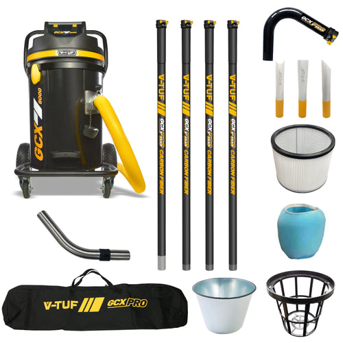 V-TUF GCX8000-240-KIT1 with 20ft carbon fibre gutter cleaning kit, front view