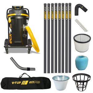 V-TUF GCX8000-240-KIT4 with 40ft GCX ALU aluminium gutter cleaning kit, front view