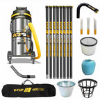 V-TUF GCX9000 3.5kW 100L industrial vacuum GCX9000-240-KIT2 with 40ft GCX PRO gutter cleaning kit