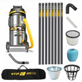 V-TUF GCX9000 3.5kW 100L vacuum GCX9000-240-KIT6 with 40ft GCX ALU gutter cleaning kit