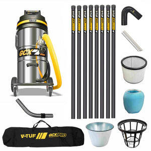 V-TUF GCX9000 3.5kW 100L vacuum GCX9000-240-KIT6 with 40ft GCX ALU gutter cleaning kit