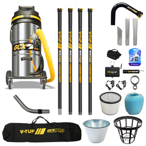 V-TUF GCX9000 vacuum GCX9000-240-KIT3 with 20ft carbon fibre gutter kit, camera and bag