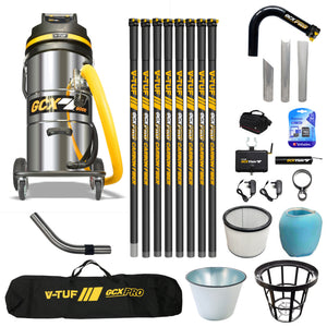 V-TUF GCX9000 vacuum GCX9000-240-KIT4 with 40ft carbon fibre gutter kit, camera and bag