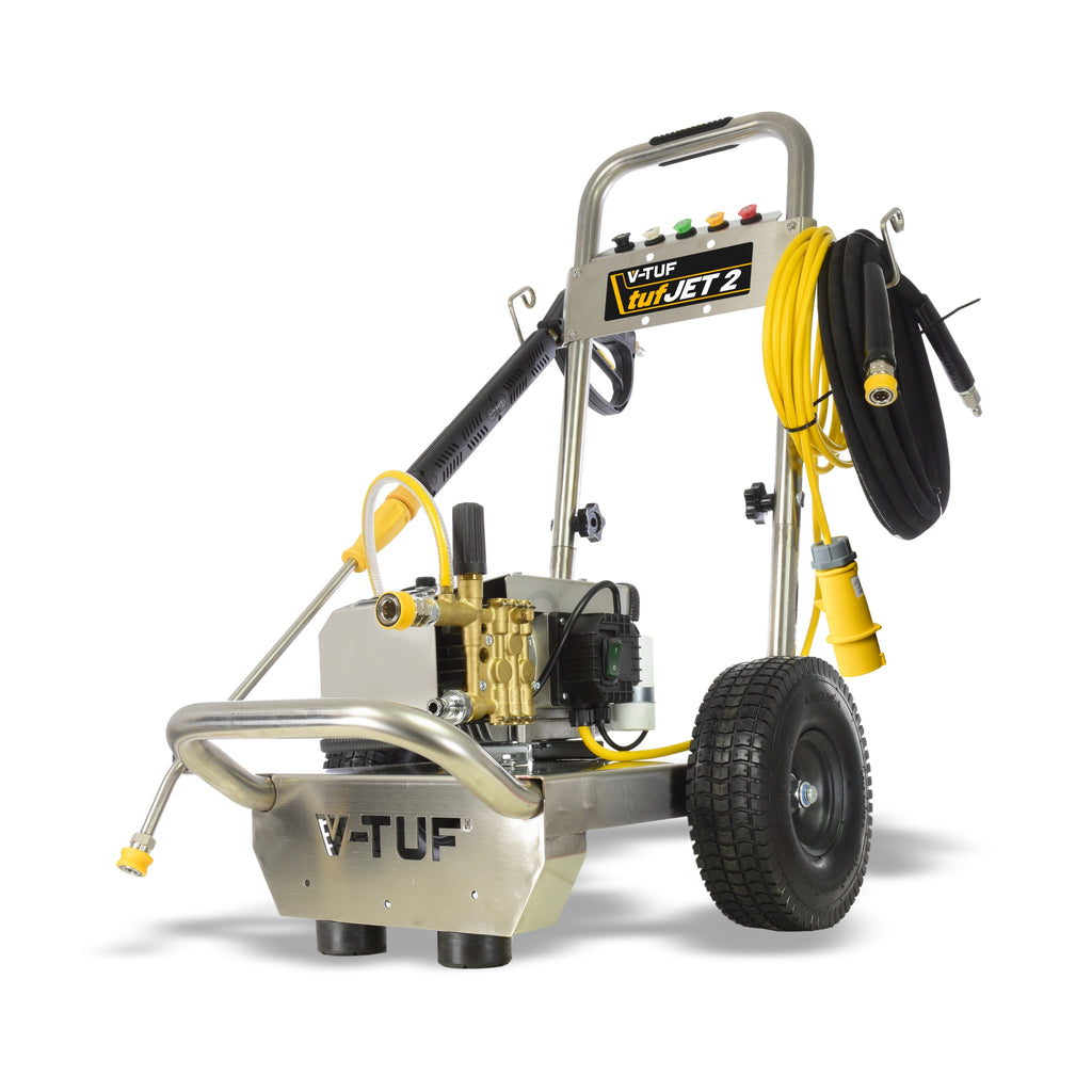 V-TUF tufJET2 110V 100 Bar professional electric pressure washer TUFJET2-110V stainless frame