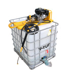 V-TUF TUFJETIBCGB065ES side view showing Honda GX200 engine, gearbox and IBC frame