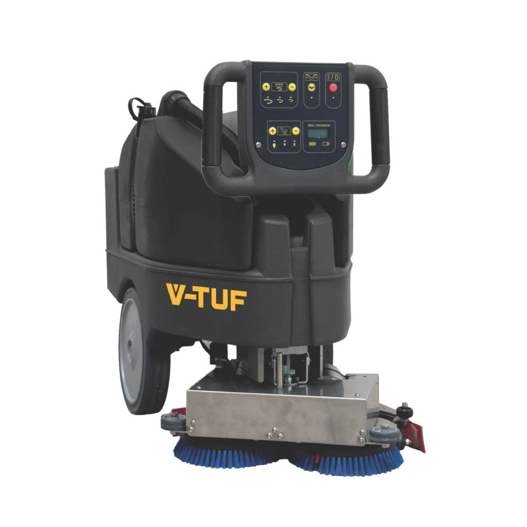 V-TUF tufSCRUB 51cm BATTERY WALK BEHIND COMPACT SCRUBBER DRIER  Innovative Twist Action