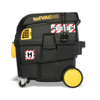 V-TUF TUFVAC30H240 H-Class extractor angle view showing collection drum and filter housing
